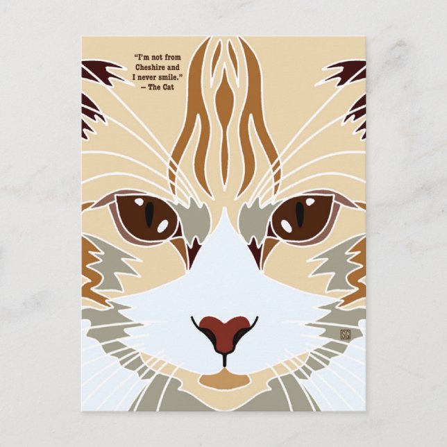 Not a Cheshire Cat Postcards Helg Vykort (Framsida)