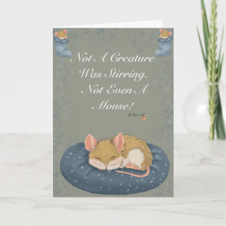 Not A Creature Was Stirring-Hand drawn Holiday  Helgkort