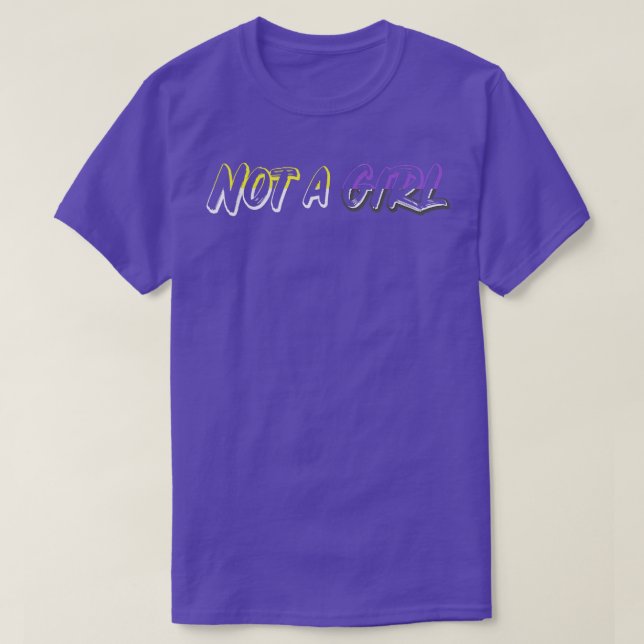 Not a Girl LGBTQ Non-binary Pride  T Shirt (Design framsida)