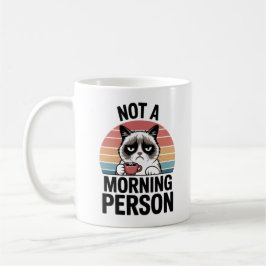 Not A Morning Person Grumpy Cat Funny Coffee Mug C Kaffemugg