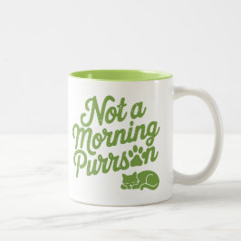 Not a Morning Purrson Funny Cat Mug Två-Tonad Mugg