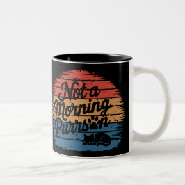 Not a Morning Purrson Funny Cat Mug Två-Tonad Mugg