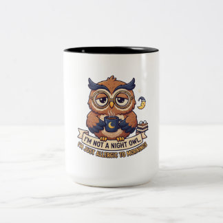Not a Night Owl Coffee Mug | Allergic to Mornings Två-Tonad Mugg