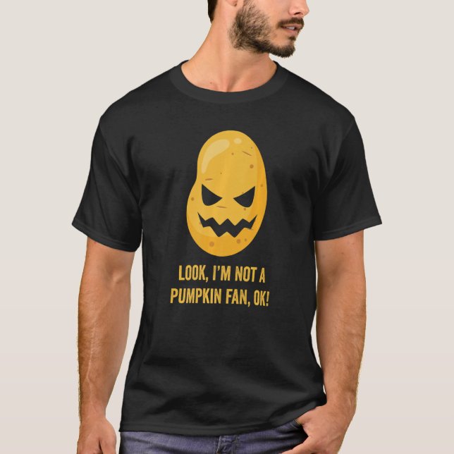 Not A Pumpkin Fan  Halloween Potato Head Pumpkin F T Shirt (Framsida)