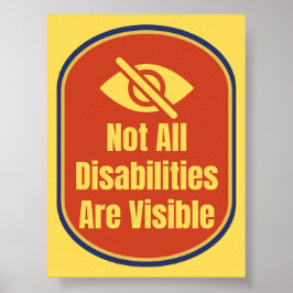 Not All Disabilities Are Visible - Blind Version Poster