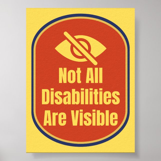 Not All Disabilities Are Visible - Blind Version Poster (Framsidan)