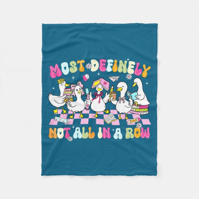 Not All Row Definitely Goose Silly Most Teacher Fu Fleecefilt (Framsidan)