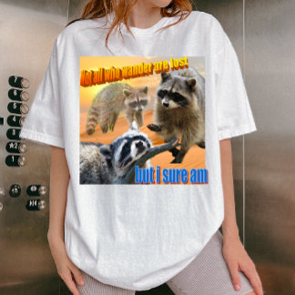 Not all who wander are lost Waschbär Meme T Shirt