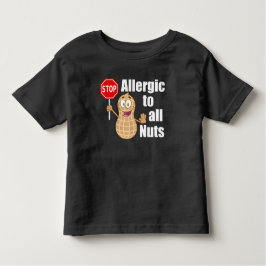 Nöt Allergy Awareness Peanut Warning T Shirt