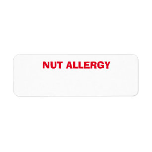 Nöt Allergy health concern, villkor Returadress Etikett