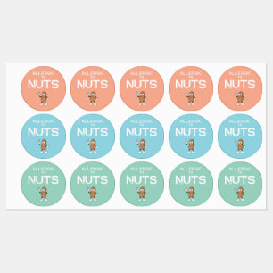 Nöt Allergy Watersecure Colorful Sticker