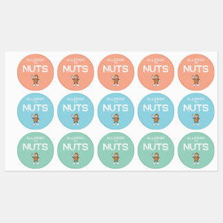 Nöt Allergy Watersecure Colorful Sticker