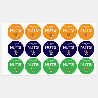 Nöt Allergy Watersecure Colorful Sticker