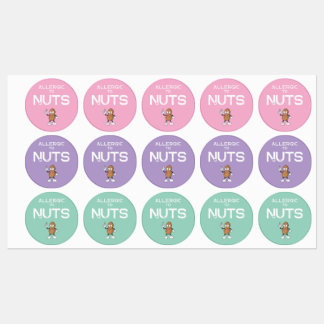 Nöt Allergy Watersecure Colorful Sticker