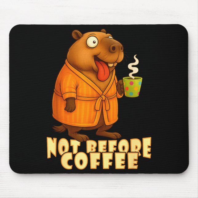 Not Before Coffee-tee – Funny Morning Capybara And Musmatta (Framsidan)