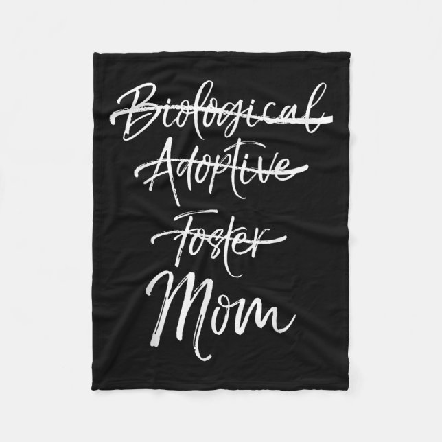 Not Biological Adoptive Foster Just Mom Shirt Mark Fleecefilt (Framsidan)