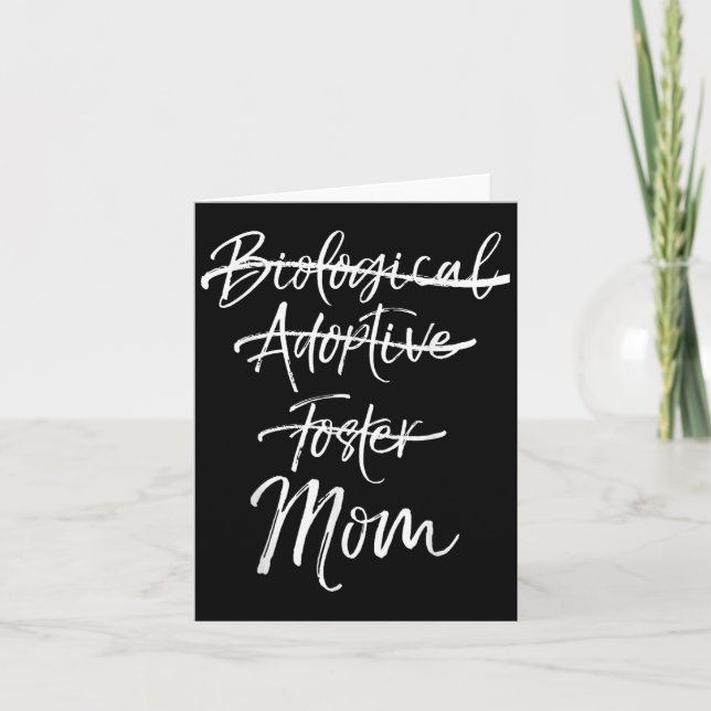 Not Biological Adoptive Foster Just Mom Shirt Mark Kort (Framsida)