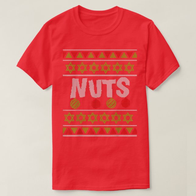 Nöt Chestnut Funny Matching Par Ugly Christm T Shirt (Design framsida)