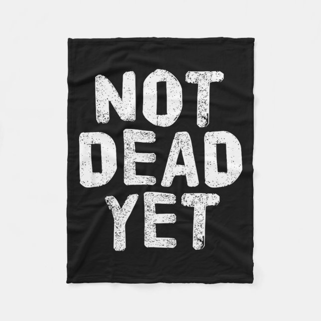 Not Dead Ye Funny Undead Zombie Veteran  Fleecefilt (Framsidan)