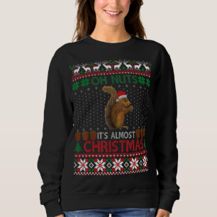 Nöt Det är julklapp, ekorren Santa Hat Ugly T Shirt