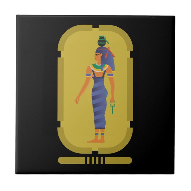 Nöt Egyptian Goddess Ceramic Tile Kakelplatta (Framsidan)