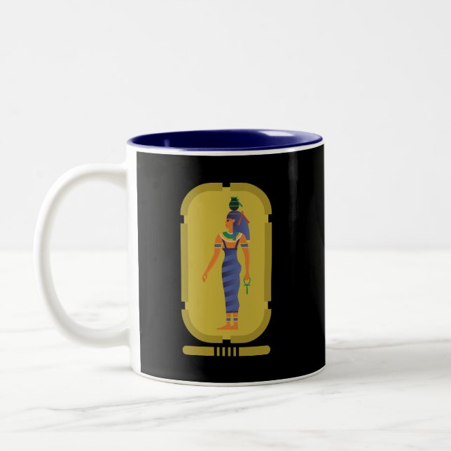 Nöt egyptiska gudinna Two-Tone Coffee Mugg (Vänster)
