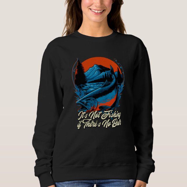 Not Fishing if Theres No Beer Fisherman Beer Fish T Shirt (Framsida)