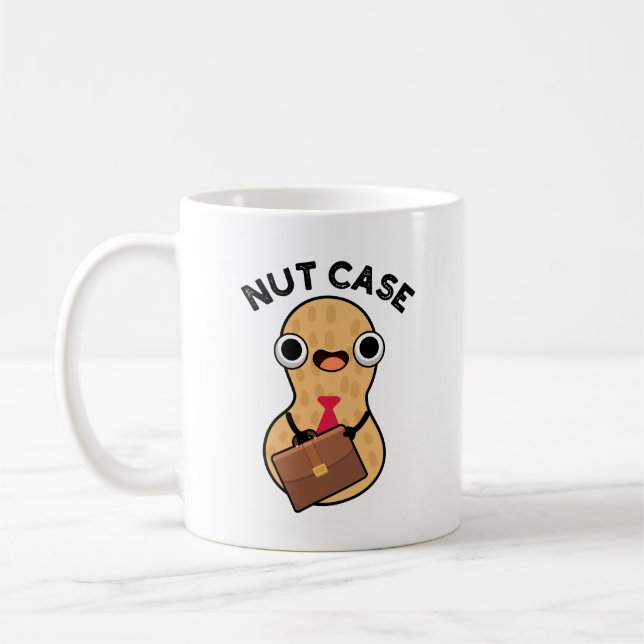 Nöt Fodral Funny Peanut Puns Kaffemugg (Vänster)