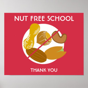 Nöt Free School Sign för School eller Daycare Poster