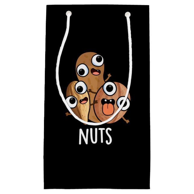 Nöt Funny Nutty Food Pun Mörk BG (Framsidan)