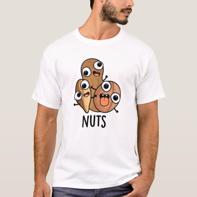 Nöt Funny Nutty Food Pun T Shirt (Framsida)