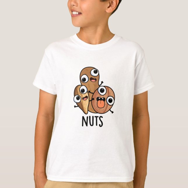 Nöt Funny Nutty Food Pun T Shirt (Framsida)