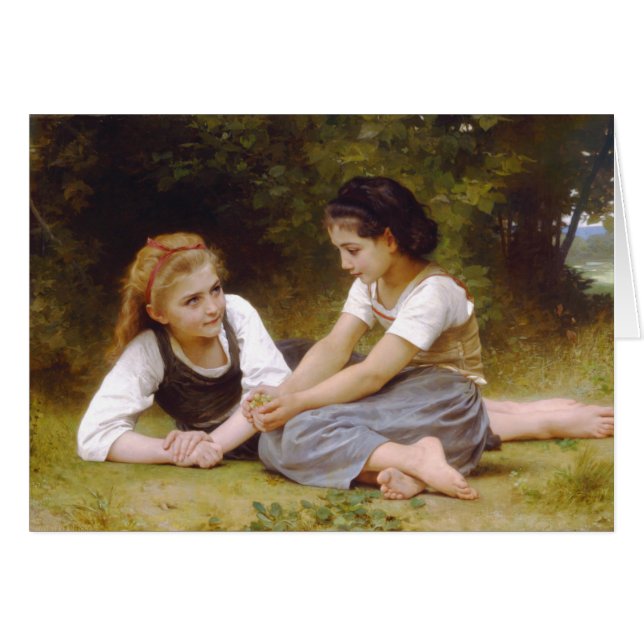 Nöt Gatherers av William Adolphe Bouguereau Hälsningskort (Framsidan Horizontal)