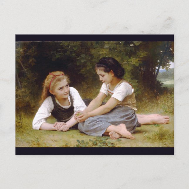 Nöt-insamlarna av W.A. Bouguereau Vykort (Framsida)