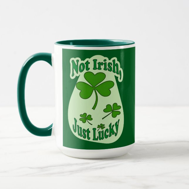 Not Irish Just Lucky St Patrick’s Day - caneca Mugg (Vänster)