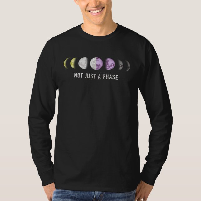 Not Just a Phase Moon Nonbinary LGBT Pride T Shirt (Framsida)