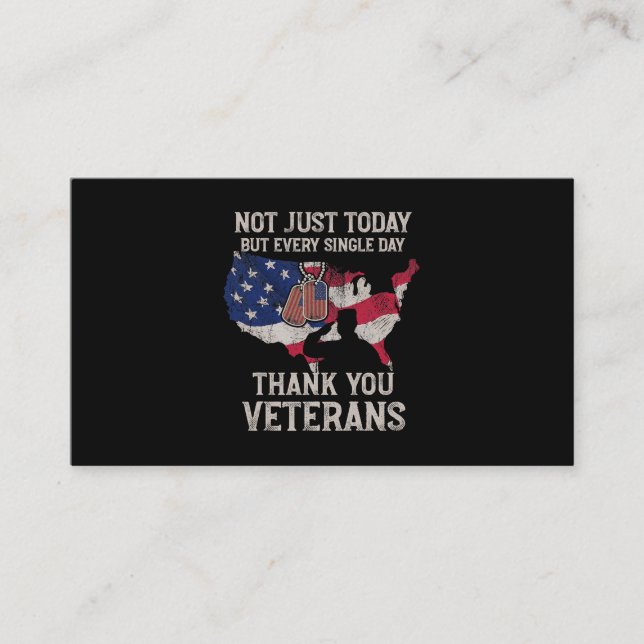 Not Just Today But Every Single Day Thank You Vete Visitkort (Framsida)