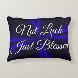 Not Luck Just Blessed Accent Pillow Prydnadskudde