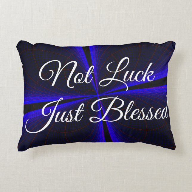 Not Luck Just Blessed Accent Pillow Prydnadskudde (Framsidan)