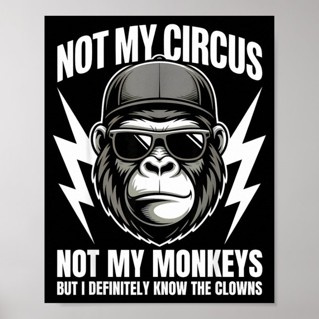 Not My Circus Not My Monkeys But I Definitely Know Poster (Framsidan)