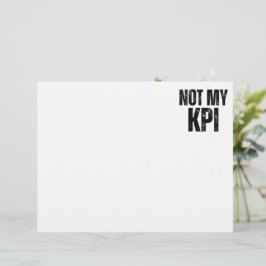 Not My KPI Minimalist Professional Letterhead Brevhuvud