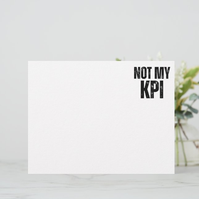 Not My KPI Minimalist Professional Letterhead Brevhuvud (Stående Fram)