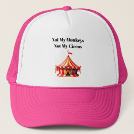 Not My Monkeys Proverb Foam Hat Keps