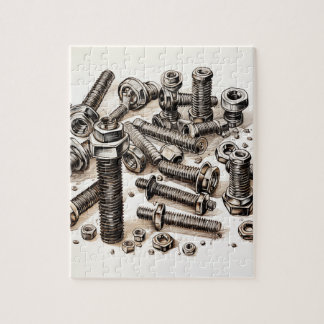 Nöt och Bolts Puzzle Pussel