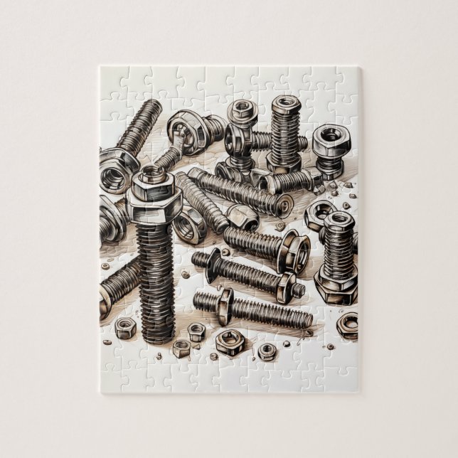 Nöt och Bolts Puzzle Pussel (Vertikal)