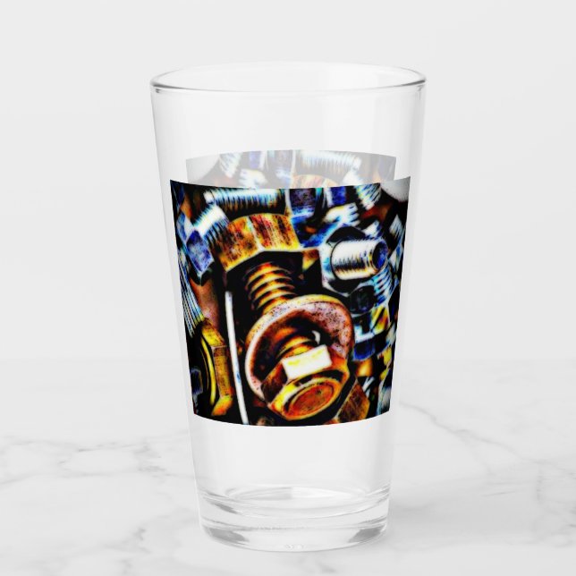 Nöt och Bults-poppkonst Glaskopp (Framsida)