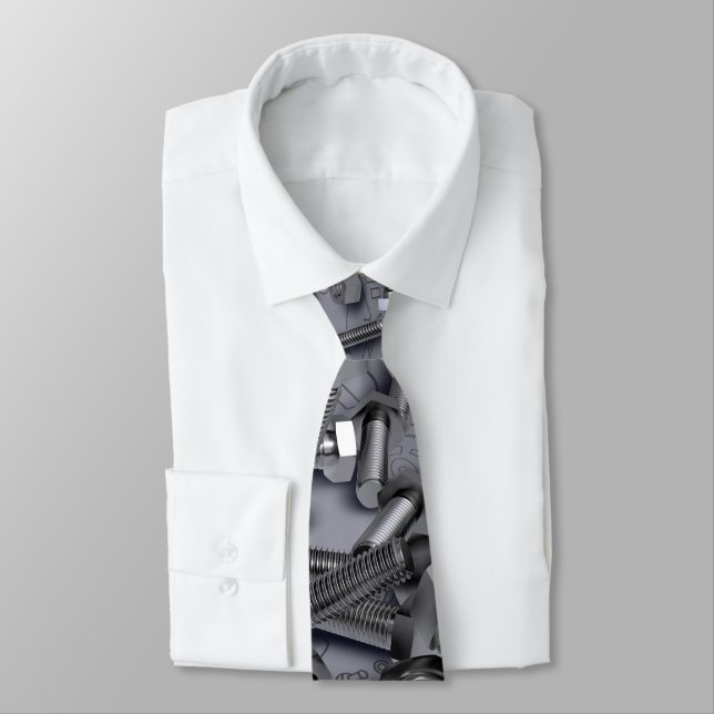 Nöt och Screws Construction Home Reparair Necktie Slips (Bunden)