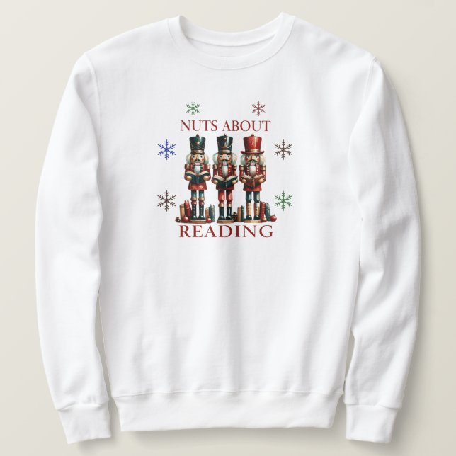 Nöt om att läsa sötskjorta lång ärmad tröja (Design framsida)