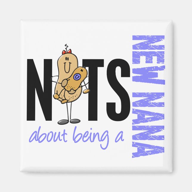 Nöt om att vara en ny Nana 1-blå Magnet (Framsidan)