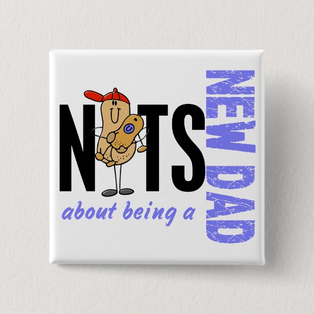 Nöt om att vara en ny pappa 1 (blått) knapp (Framsida)